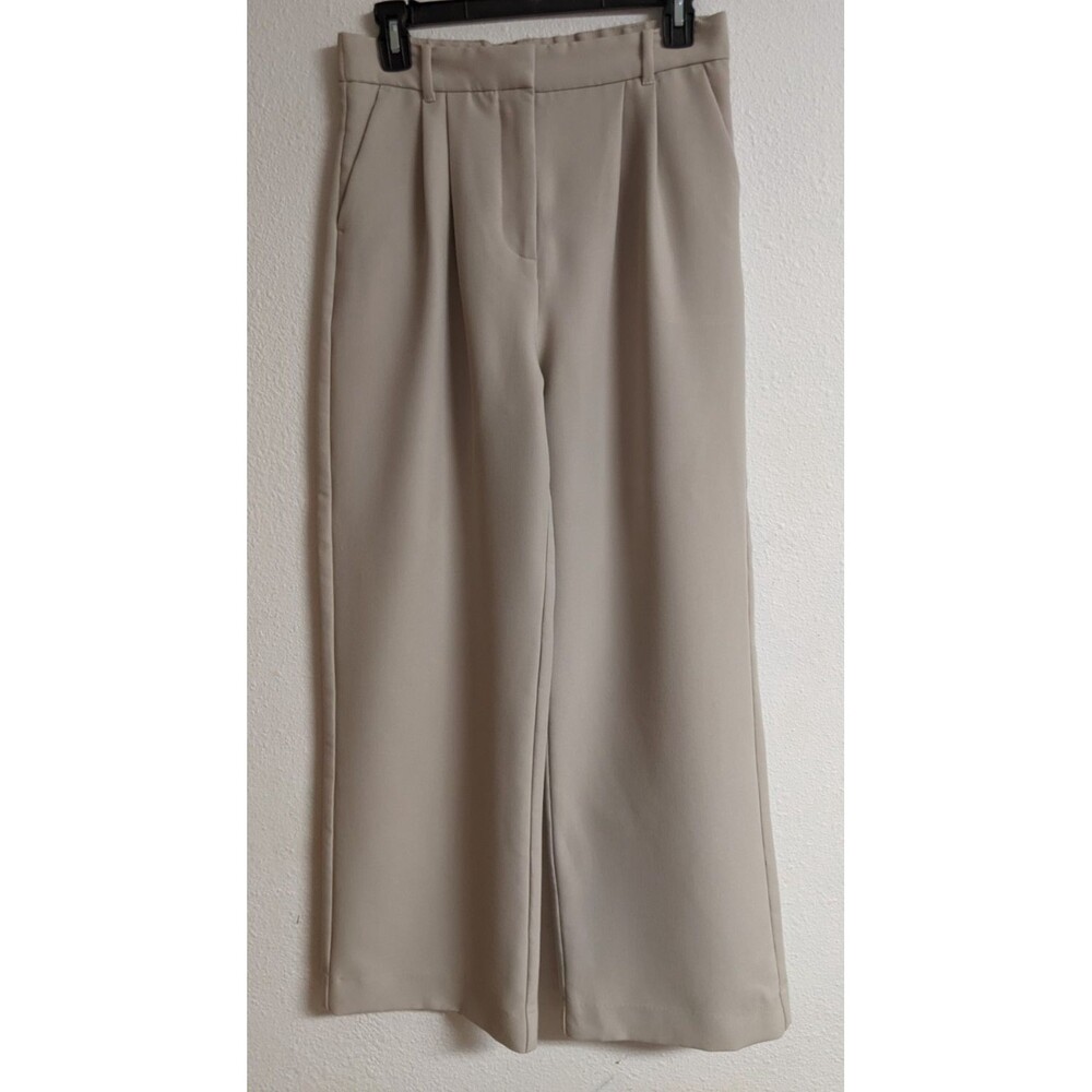 Women's Abercrombie & Fitch Sloane Tan Tailored Wide Leg Pant 29/8 - Picture 2 of 13